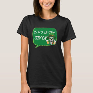ラッキーはゼロ セントパトリックの日 St Paddys Day   Tシャツ