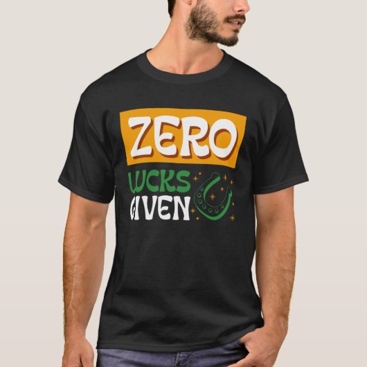 ラッキーはゼロ セントパトリックの日 Tシャツ (正面)