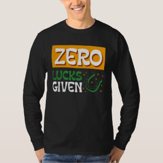 ラッキーはゼロ セントパトリックスデー Tシャツ