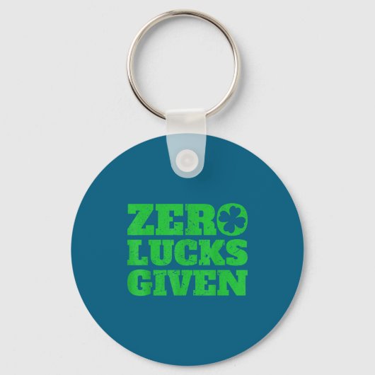 ラッキーはゼロ Funny St Patricks Day 2020 ギフト キーホルダー (正面)