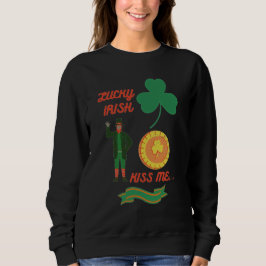 ラッキーアイリッシュキスメハピーsaint patricks dayTシ スウェットシャツ