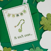 ラッキーアイリッシュクローバーおもしろいSaint patricks dayカード 案内状