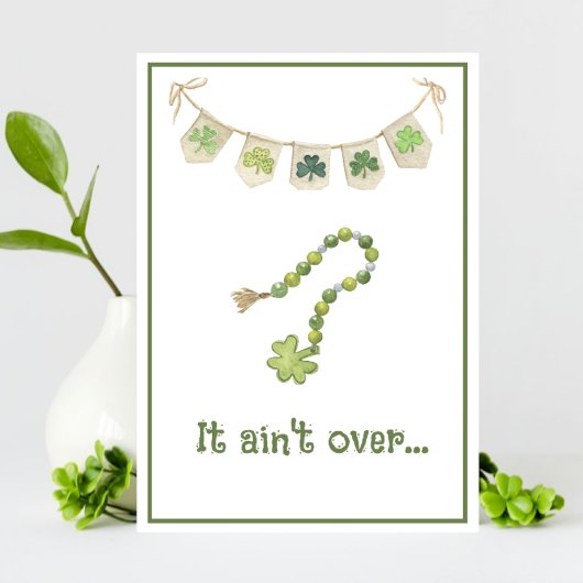 ラッキーアイリッシュクローバーおもしろいSaint patricks dayカード 案内状