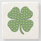 ラッキーアイリッシュクローバー ストーンコースター (正面)