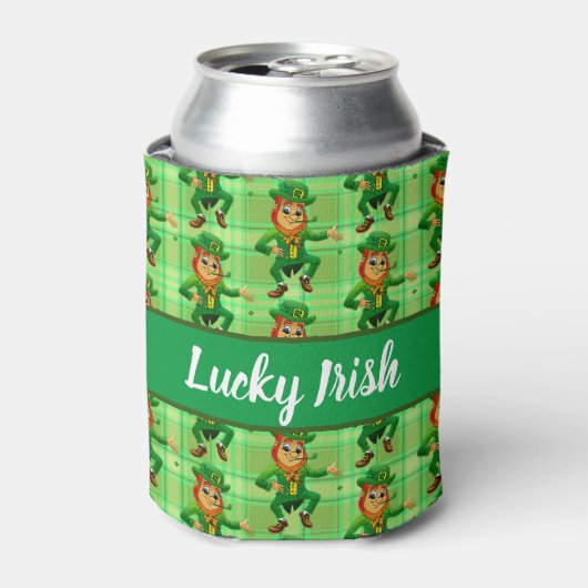 ラッキーアイリッシュグリーンレプレシャンSt patricks 缶クーラー (缶正面)