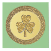 ラッキーアイリッシュシャムロック金ゴールドコイカスタムン フォトキューブ (正面)