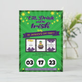 ラッキーアイリッシュセントパトリックの日パーティー 招待状 (スタンド正面)