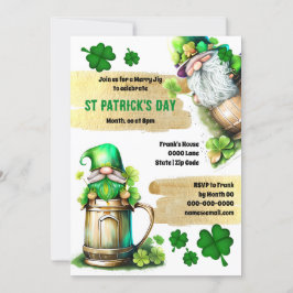 ラッキーアイリッシュビールleprechaun格言シャムロッククローバー 招待状