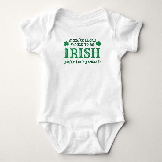 ラッキーアイリッシュベビー |St patricks dayTシャツ ベビーボディスーツ (正面)