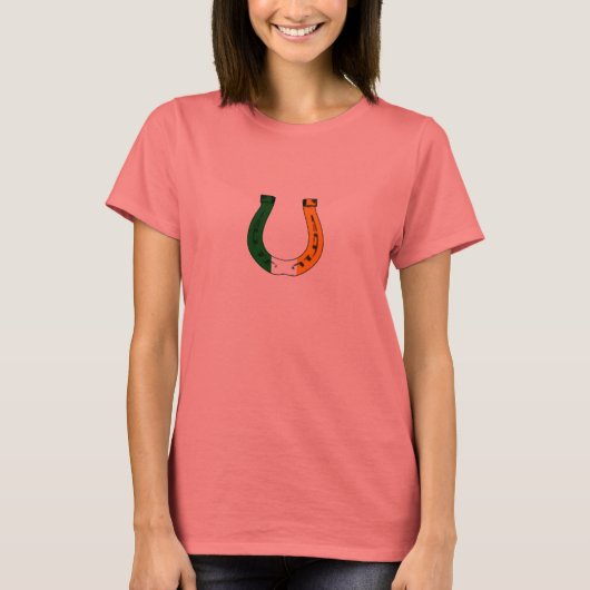 ラッキーアイリッシュホースシュー： Tシャツ (正面)
