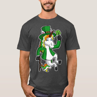 ラッキーアイリッシュユニコーンSt patricks dayクリックヒール Tシャツ