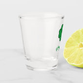 ラッキーアイルランドの四つ葉+苗字 ショットグラス (左)