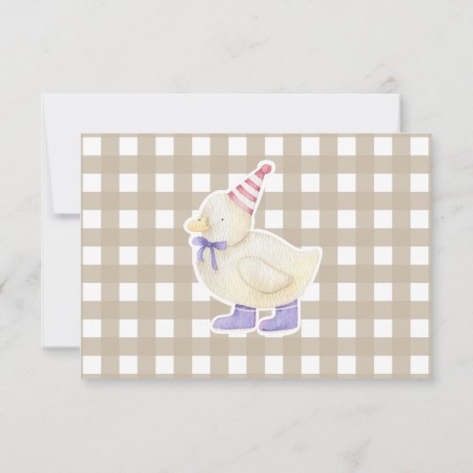 ラッキーアクリングバースデー感謝していパーティー サンキューカード (裏面)