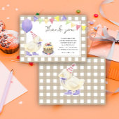 ラッキーアクリングバースデー感謝していパーティー サンキューカード