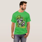 ラッキーアライグマ – 聖パトリックの日 Tシャツ (正面フル)