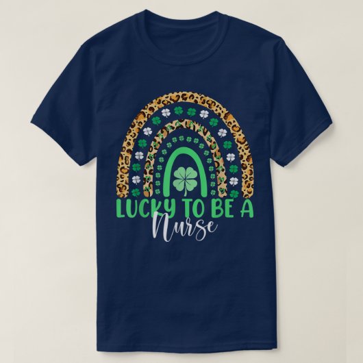 ラッキーアレインボーナースレオパードSt patricksダ Tシャツ (デザイン正面)