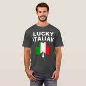 ラッキーイタリアンSt patricks dayアイリッシュイタリア Tシャツ (正面フル)
