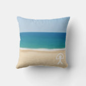 ラッキーインダローマンオンスペインのビーチ クッション (裏面)