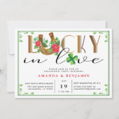 ラッキーインラブアイリッシュ婚約パーティ 招待状 (正面)