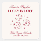 ラッキーインラブカクテルバチェロレッテ週末 スクエアシール (正面)