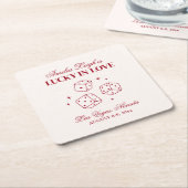 ラッキーインラブカクテルバチェロレッテ週末 スクエアペーパーコースター (アングル)