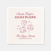 ラッキーインラブカクテルバチェロレッテ週末 スタンダードカクテルナプキン (正面)