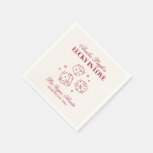 ラッキーインラブカクテルバチェロレッテ週末 スタンダードカクテルナプキン (角)