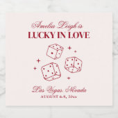 ラッキーインラブカクテルバチェロレッテ週末 スパークリングワインラベル (シングルラベル)