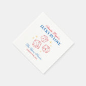 ラッキーインラブカジノバチェロレッテ週末 スタンダードカクテルナプキン (角)