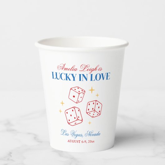 ラッキーインラブカジノバチェロレッテ週末 紙コップ (正面)