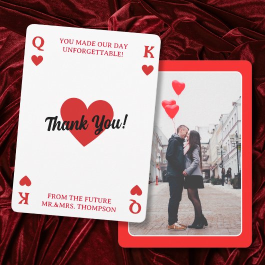 ラッキーインラブカップルのシャワー写真ありがとう カード