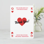 ラッキーインラブカップルのシャワー写真ありがとう カード (スタンド正面)