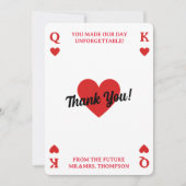 ラッキーインラブカップルのシャワー写真ありがとう カード (正面)