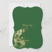 ラッキーインラブグリーンゴールデンシャムロックブライダルシャワー 招待状 (裏面)