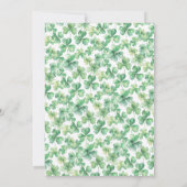 ラッキーインラブグリーンシャムロッククローバーブライダルシャワー 招待状 (裏面)