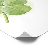 ラッキーインラブシャムロックブライダルシャワーウェルカムサイン ポスター (角)