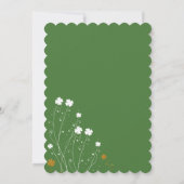 ラッキーインラブシャムロックワイルドフラワーズブライダルシャワー 招待状 (裏面)