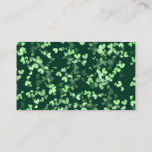 ラッキーインラブセントパトリックの日ブライダルシャワーゲーム エンクロージャーカード (裏面)