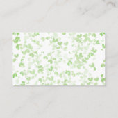 ラッキーインラブセントパトリックの日ブライダルシャワーゲーム エンクロージャーカード (裏面)