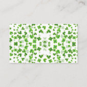 ラッキーインラブセントパトリックの日ブライダルシャワーゲーム エンクロージャーカード (裏面)