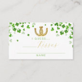 ラッキーインラブセントパトリックの日ブライダルシャワーゲーム エンクロージャーカード (正面)