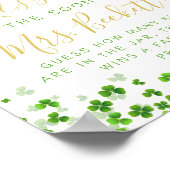 ラッキーインラブセントパトリックの日ブライダルシャワーゲーム ポスター (角)