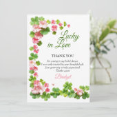 ラッキーインラブセントパトリックの日ブライダルシャワー サンキューカード (スタンド正面)