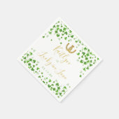 ラッキーインラブセントパトリックの日ブライダルシャワー スタンダードカクテルナプキン (角)