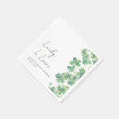 ラッキーインラブセントパトリックの日ブライダルシャワー スタンダードカクテルナプキン (角)