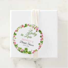 ラッキーインラブセントパトリックの日ブライダルシャワー フェイバータグ