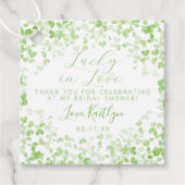 ラッキーインラブセントパトリックの日ブライダルシャワー フェイバータグ (正面)