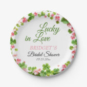 ラッキーインラブセントパトリックの日ブライダルシャワー ペーパープレート (正面)