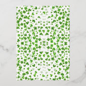 ラッキーインラブセントパトリックの日ブライダルシャワー 実在 箔招待状 (裏面)