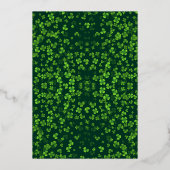 ラッキーインラブセントパトリックの日ブライダルシャワー 実在 箔招待状 (裏面)